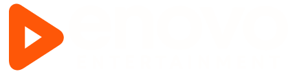 enovo entertainment logo rectangle white